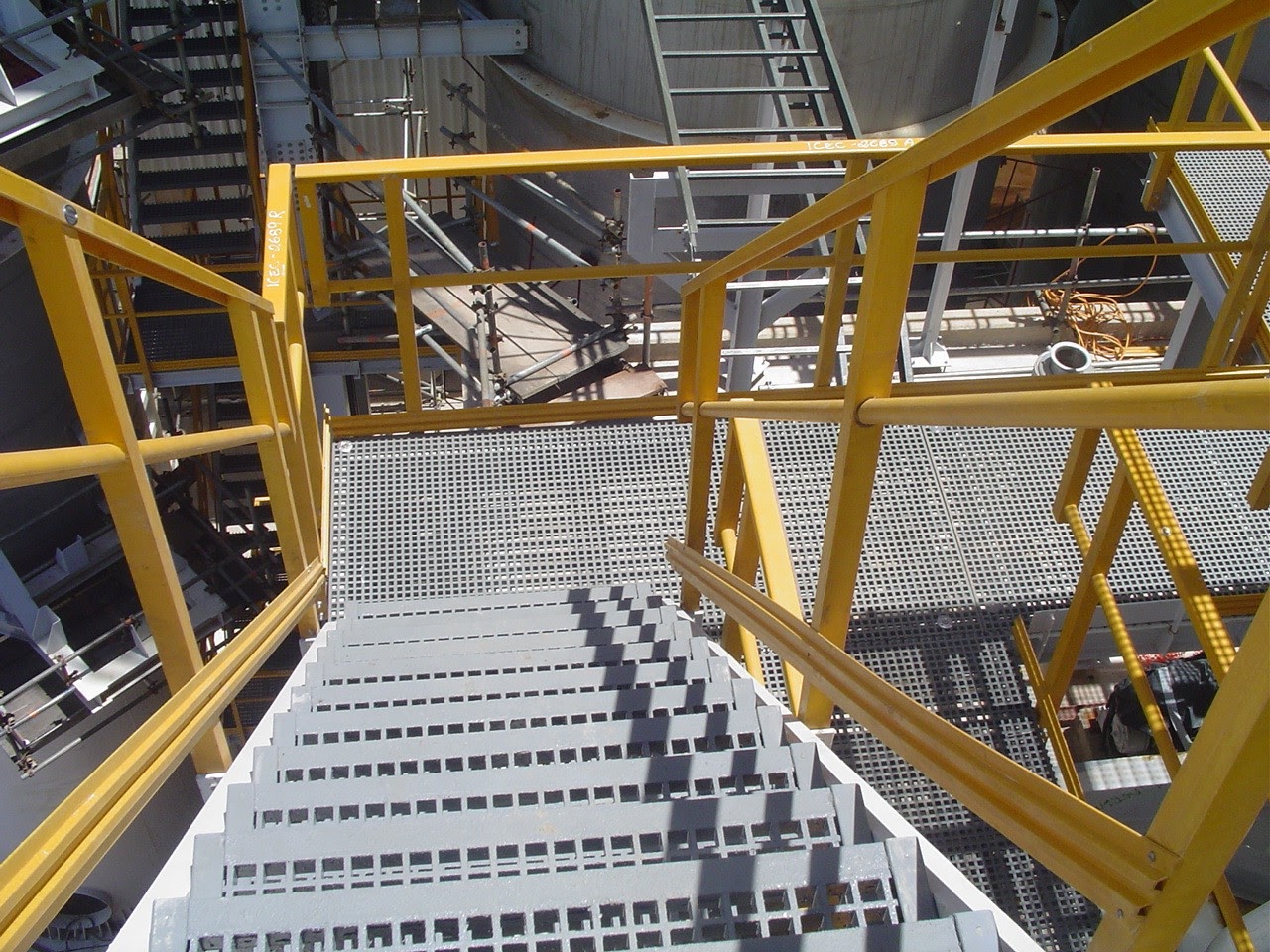 Grades montadas de fibra de vidro