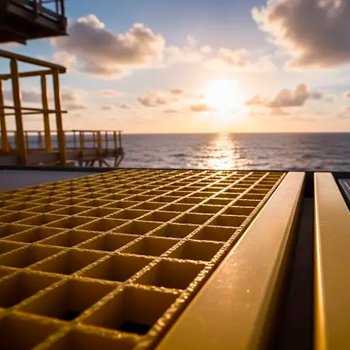 Plataforma offshore com soluções em fibra de vidro