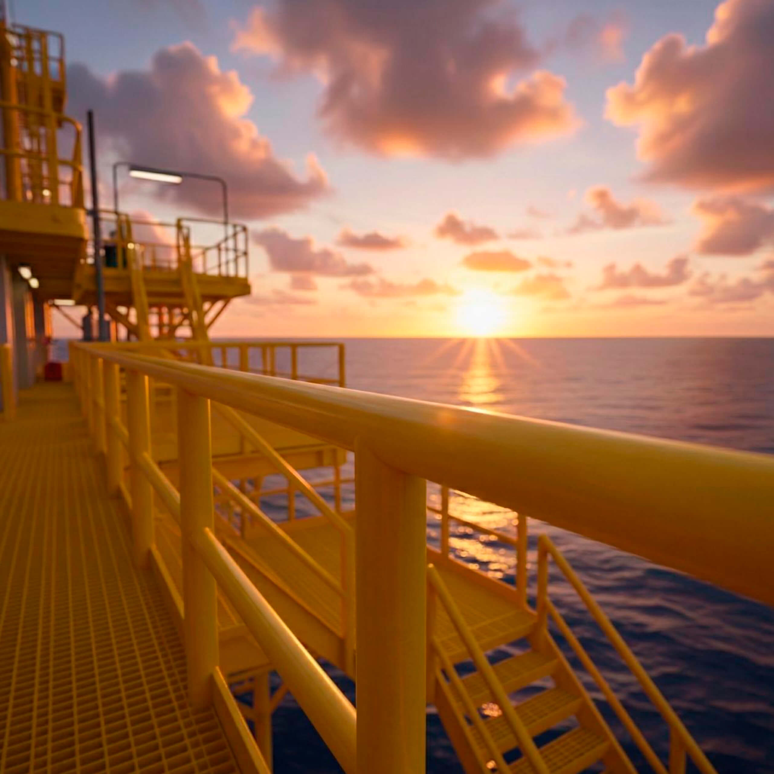 Guarda-corpos em ambiente offshore